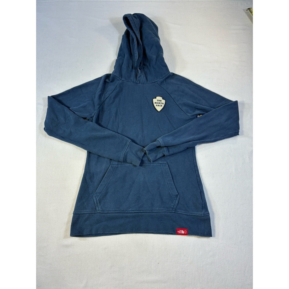 The‎ North Face National Parks Hoodie Womens XS Blue Recycled Bottle Graphic